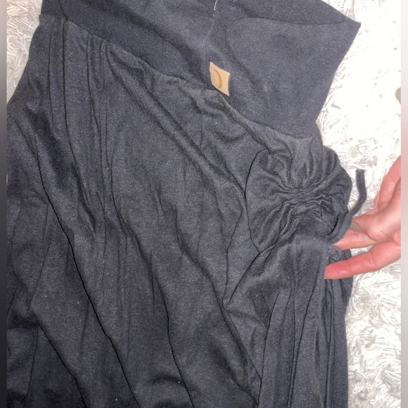 Black hemp Mama Trued side skit/cinch maxi skirt size - Picture 3 of 4